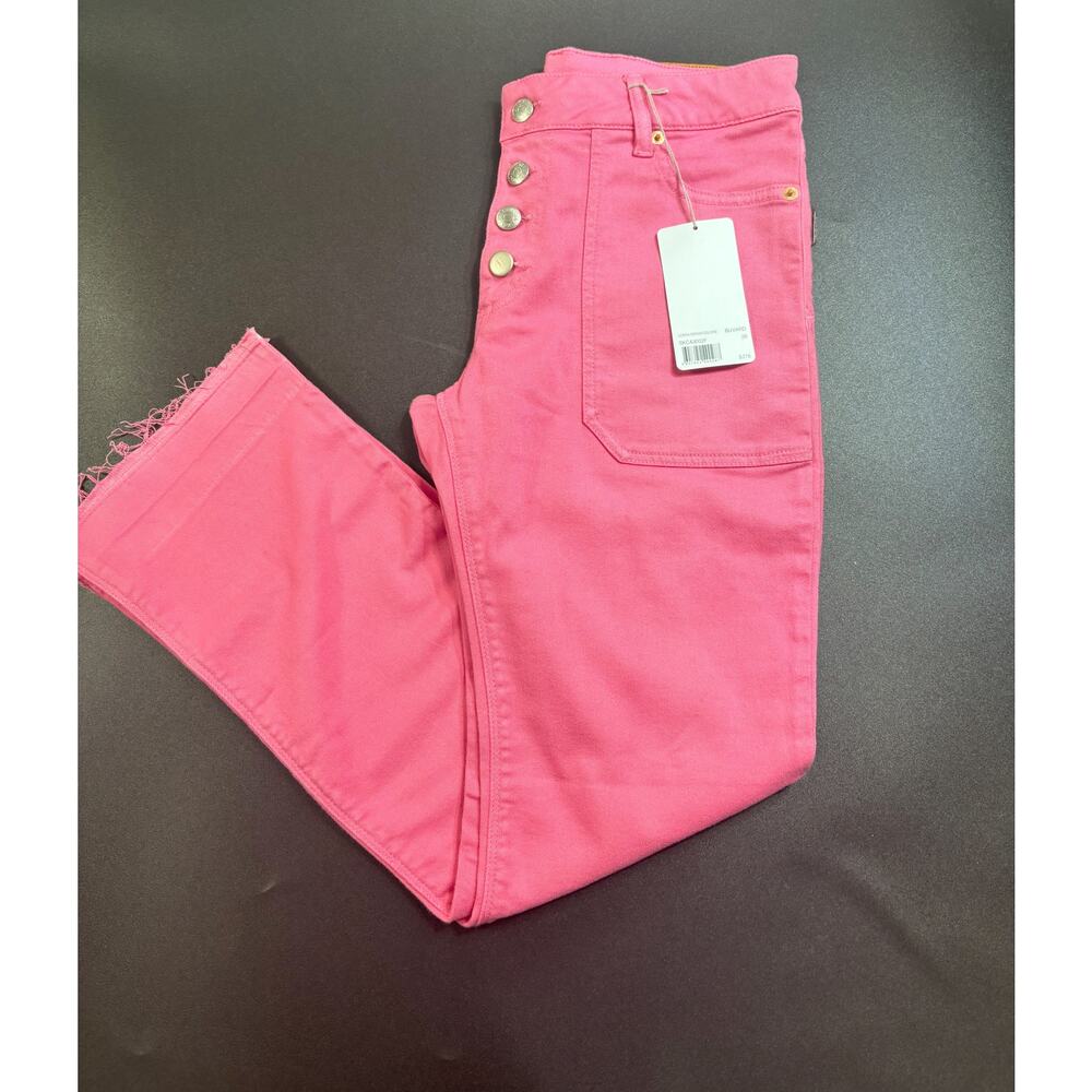 Zadig & Voltaire NWT Londa Denim Jeans Pink Size 26 Missing a button MSRP $278 - Picture 4 of 10
